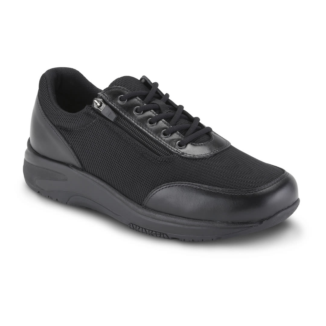 LEO - FLOW ZIPPER MESH/FULLGRAIN BLACK